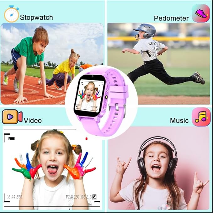 Kids Smart Watch girls, Learn Card Audiobook HD Touch Screen