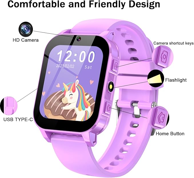 Kids Smart Watch girls, Learn Card Audiobook HD Touch Screen